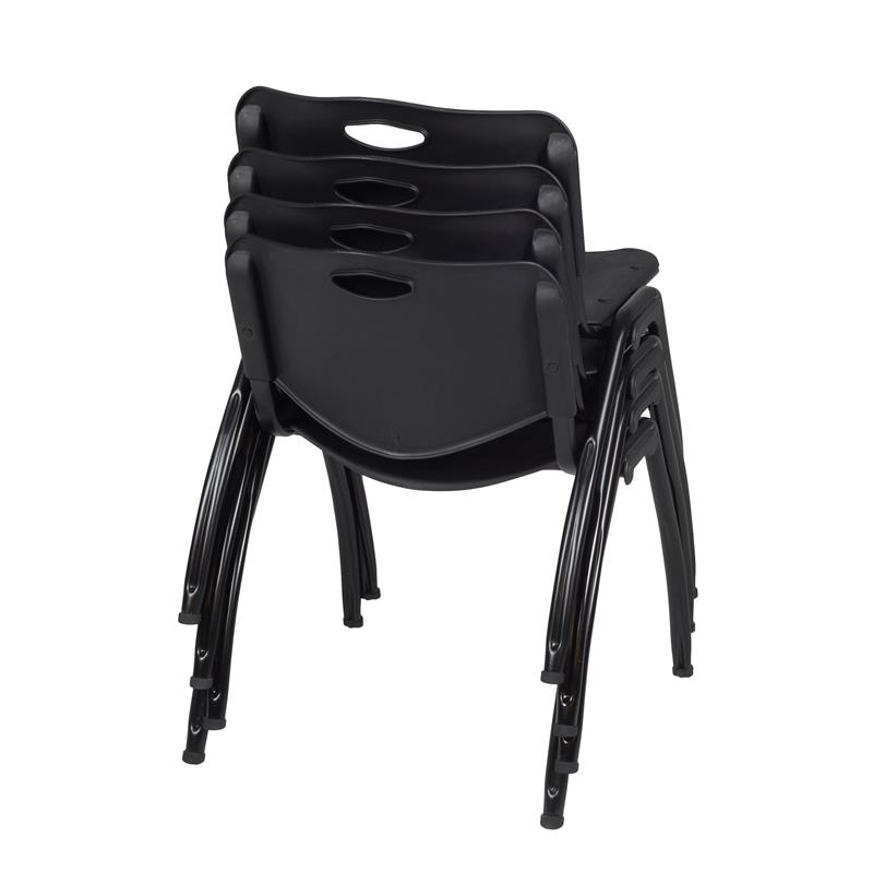 M' Stack Chair (4 pack) in Black