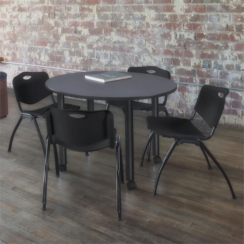 M' Stack Chair (4 pack) in Black