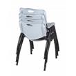 M' Stack Plastic Chair (4 pack) in Grey