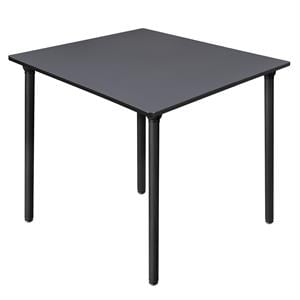 Kee 48&quot Square Folding Breakroom Table in Grey/ Black