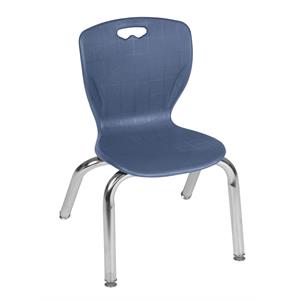 Andy 12&quot Stack Plastic Chair (4 pack)- Navy Blue