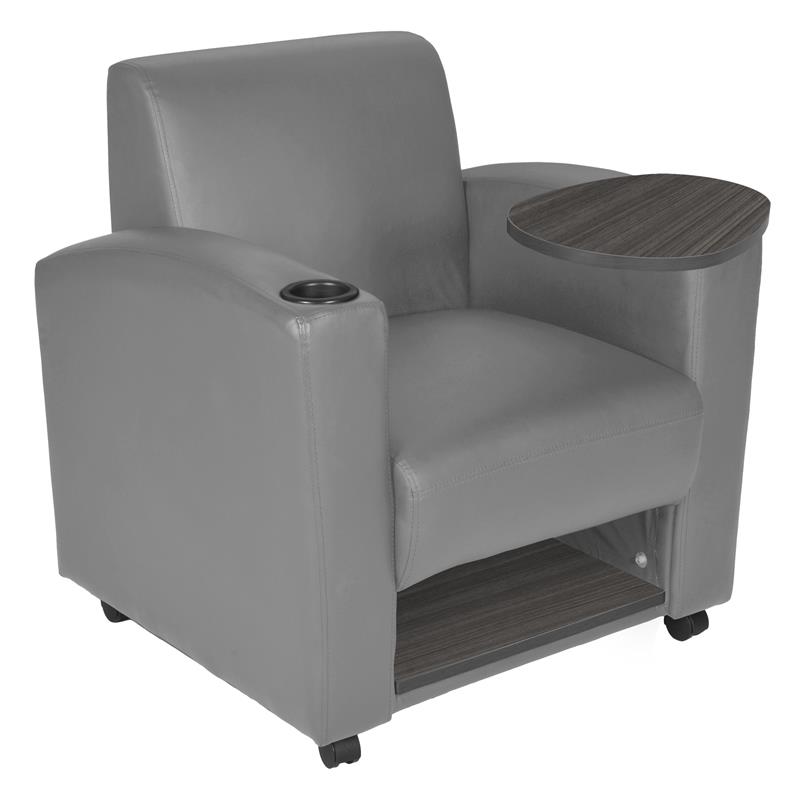 Nova Tablet Arm Chair w/ Storage- Grey/Ash Grey