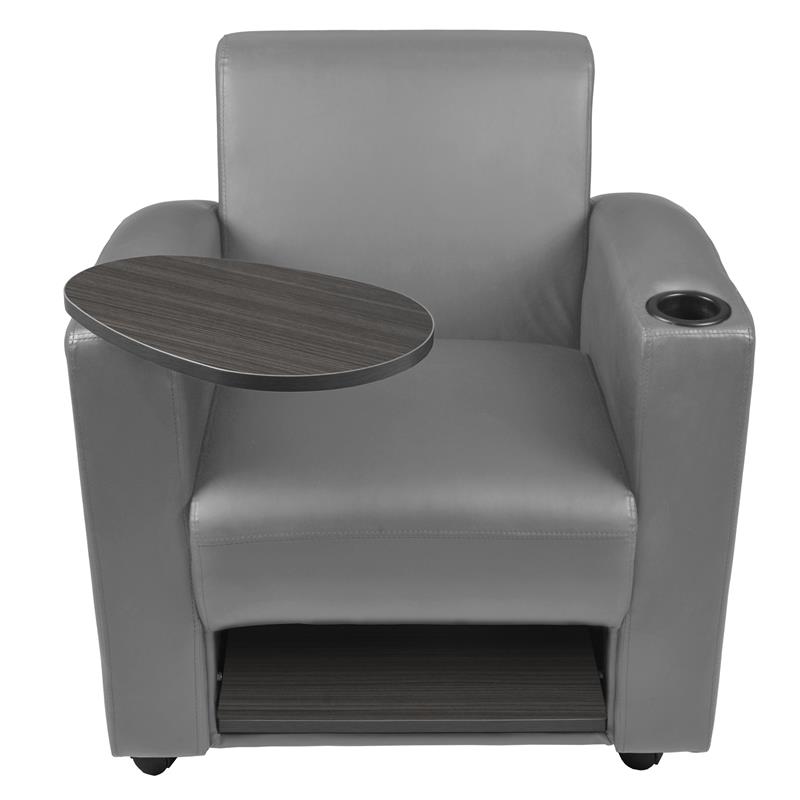 Nova Tablet Arm Chair w/ Storage- Grey/Ash Grey