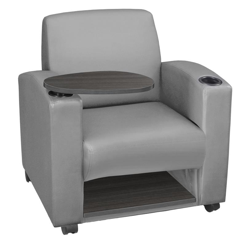 Nova Tablet Arm Chair w/ Storage- Grey/Ash Grey