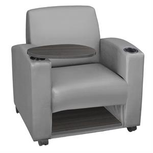 Nova Tablet Arm Chair w/ Storage- Grey/Ash Grey