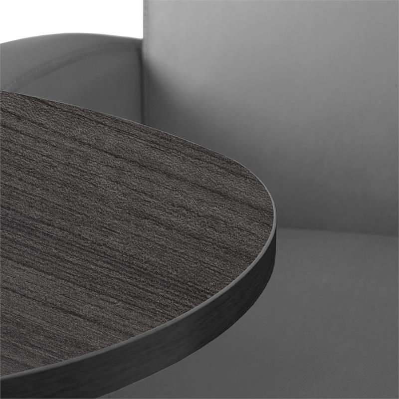 Supernova Tablet Arm Loveseat w/ Storage- Grey/Ash Grey
