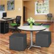 Jean Square Vinyl Ottoman (Set of 2)- Grey