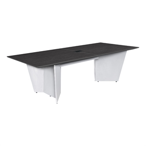 Array 96&quot Conference Table with Power Data Grommet- Ash Grey/ White