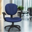 Regency Comfort Series Swivel Fabric Computer Task Chair with Adjustable Arms - Navy Blue