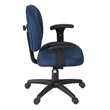 Regency Comfort Series Swivel Fabric Computer Task Chair with Adjustable Arms - Navy Blue