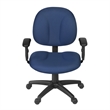Regency Comfort Series Swivel Fabric Computer Task Chair with Adjustable Arms - Navy Blue