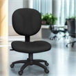 Regency Comfort Series Swivel Fabric Computer Task Chair - Armless - Black