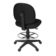 Regency Comfort Series Swivel Fabric Computer Task Chair with Drafting Kit - Black