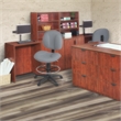 Regency Comfort Series Swivel Fabric Computer Task Chair with Drafting Kit - Gray