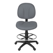 Regency Comfort Series Swivel Fabric Computer Task Chair with Drafting Kit - Gray