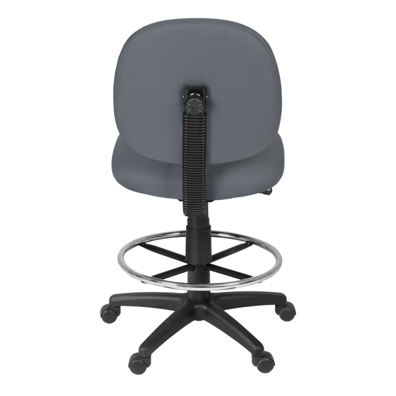 Regency Comfort Series Swivel Fabric Computer Task Chair with Drafting Kit - Gray