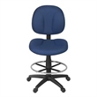 Regency Comfort Series Swivel Fabric Computer Task Chair with Drafting Kit -Navy Blue