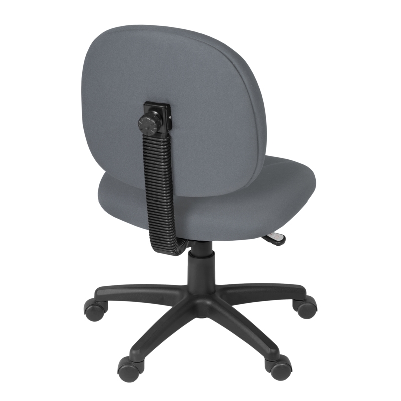 Regency Comfort Series Swivel Fabric Computer Task Chair - Armless - Gray