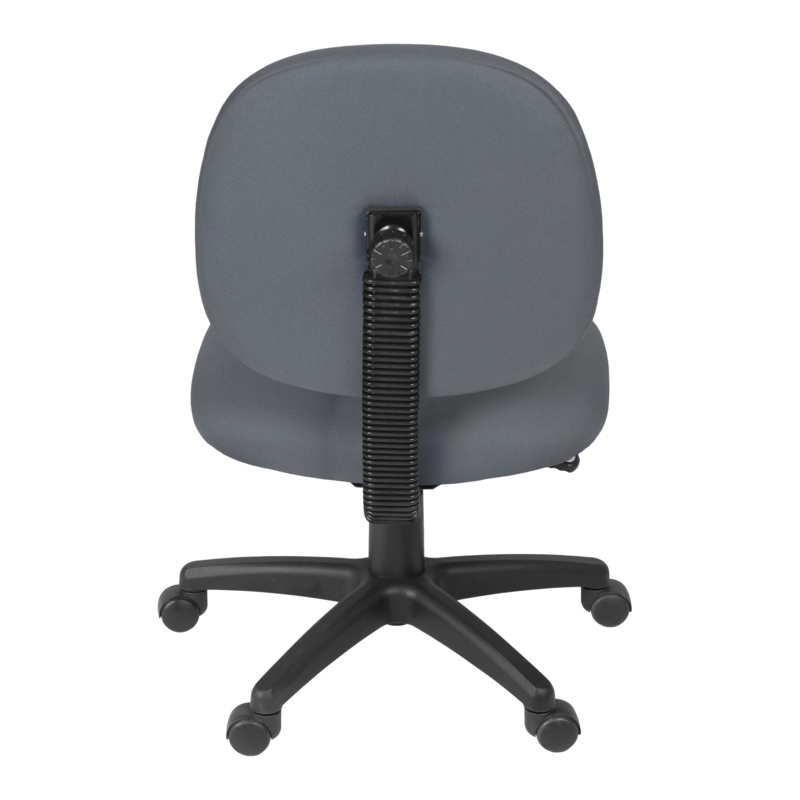 Regency Comfort Series Swivel Fabric Computer Task Chair - Armless - Gray
