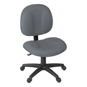 Regency Comfort Series Swivel Fabric Computer Task Chair - Armless - Gray