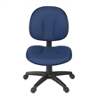 Regency Comfort Series Swivel Fabric Computer Task Chair - Armless - Navy Blue