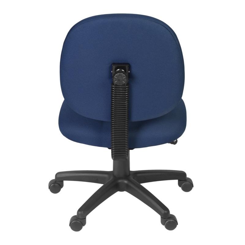 Regency Comfort Series Swivel Fabric Computer Task Chair - Armless - Navy Blue