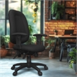 Regency Comfort Series High-Back Multifunctional Fabric Computer Task Chair with Adjustable Arms - Black