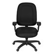 Regency Comfort Series High-Back Multifunctional Fabric Computer Task Chair with Adjustable Arms - Black
