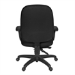 Regency Comfort Series High-Back Multifunctional Fabric Computer Task Chair with Adjustable Arms - Black