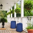 Regency Dott Plastic Stackable Stools (Set of 2)- Navy Blue