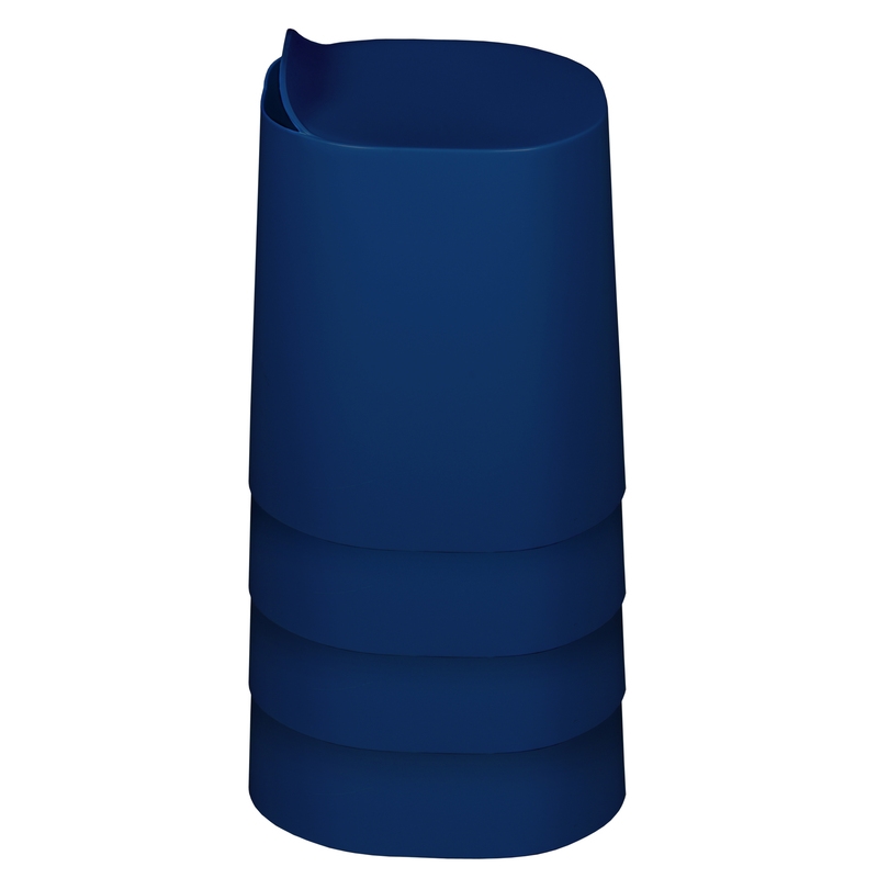 Regency Dott Plastic Stackable Stools (Set of 4)- Navy Blue