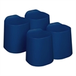 Regency Dott Plastic Stackable Stools (Set of 4)- Navy Blue