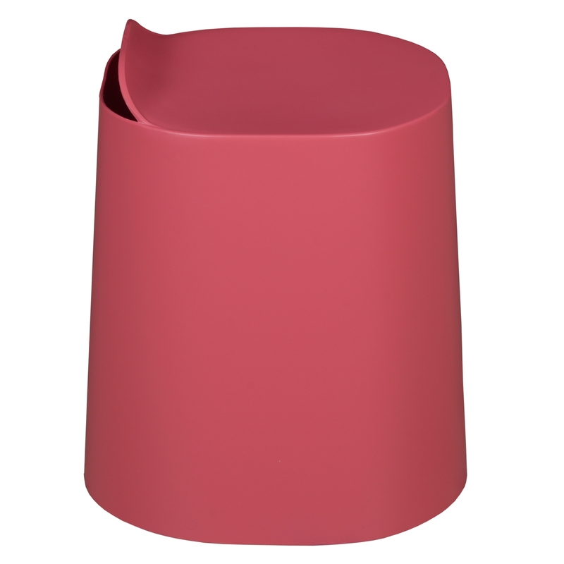 Regency Dott Plastic Stackable Stool- Red Raspberry