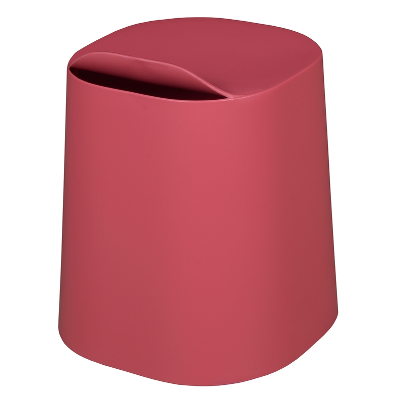 Regency Dott Plastic Stackable Stool- Red Raspberry