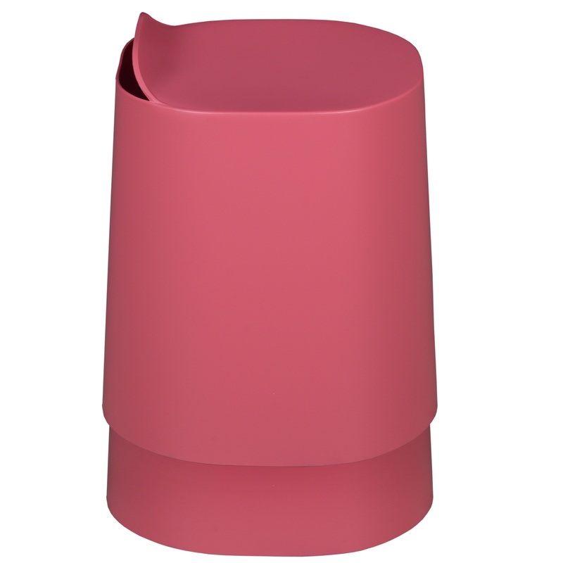 Regency Dott Plastic Stackable Stools (Set of 2)- Red Raspberry