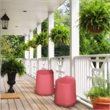 Regency Dott Plastic Stackable Stools (Set of 2)- Red Raspberry