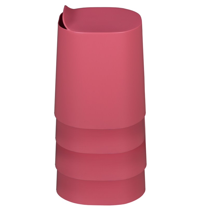 Regency Dott Plastic Stackable Stools (Set of 4)- Red Raspberry
