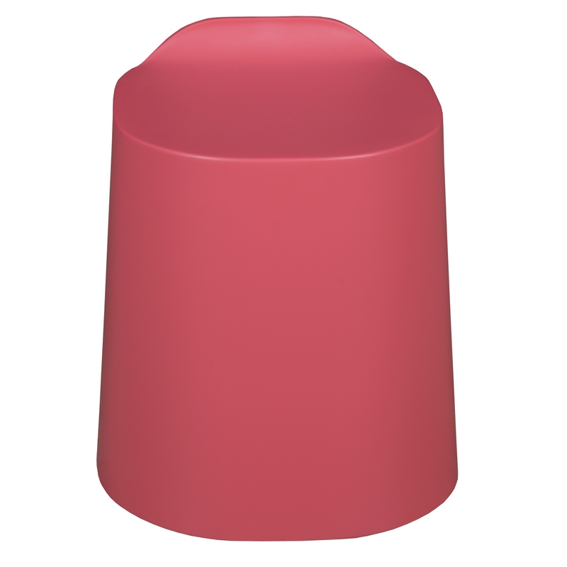 Regency Dott Plastic Stackable Stools (Set of 4)- Red Raspberry
