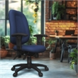 Regency Comfort Series High-Back Multifunctional Fabric Computer Task Chair with Adjustable Arms - Navy Blue