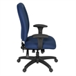 Regency Comfort Series High-Back Multifunctional Fabric Computer Task Chair with Adjustable Arms - Navy Blue