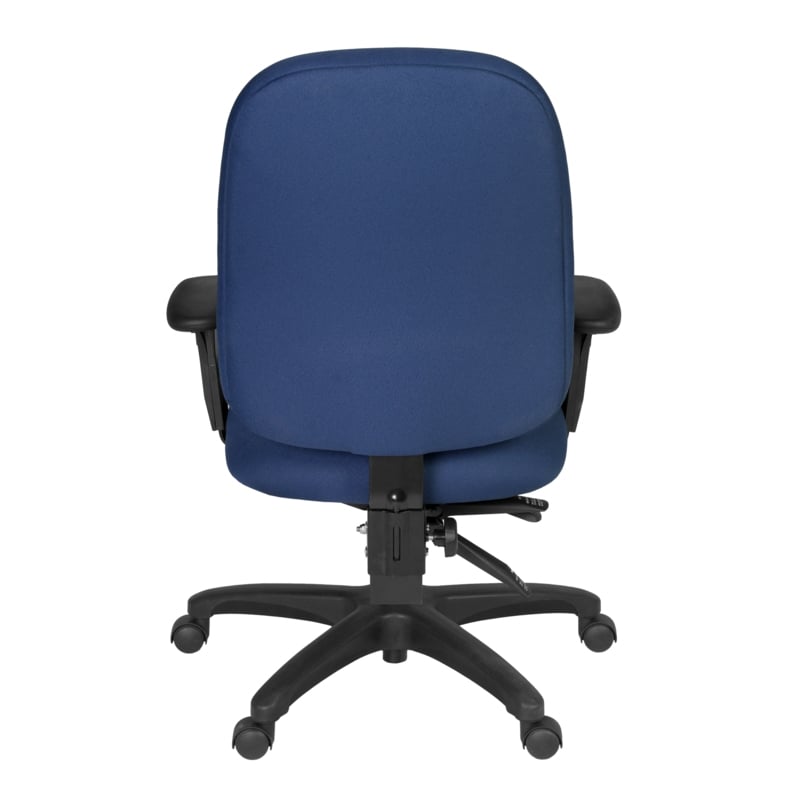 Regency Comfort Series High-Back Multifunctional Fabric Computer Task Chair with Adjustable Arms - Navy Blue