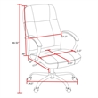 Regency Cielo Leatherette Executive High-Back Arm Office Chair- Black