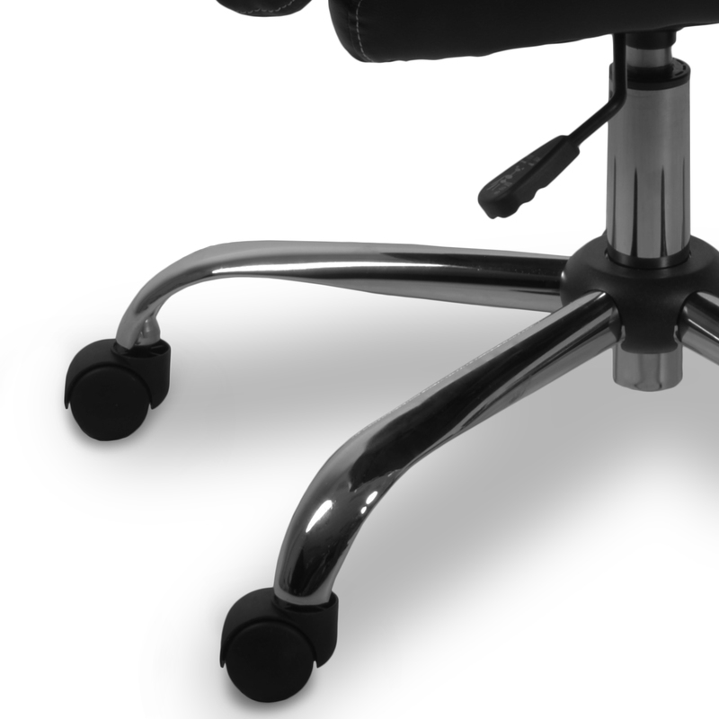 Regency Cielo Leatherette Executive High-Back Arm Office Chair- Black
