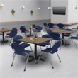 Regency Rico Classroom Training Stack Chair Armless - Navy Blue (11 Pack)