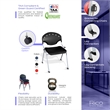 Regency Rico Classroom Training Stack Chair Armless - Navy Blue (11 Pack)