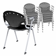 Regency Rico Classroom Training Stack Chair with Arms - Black (11 Pack)