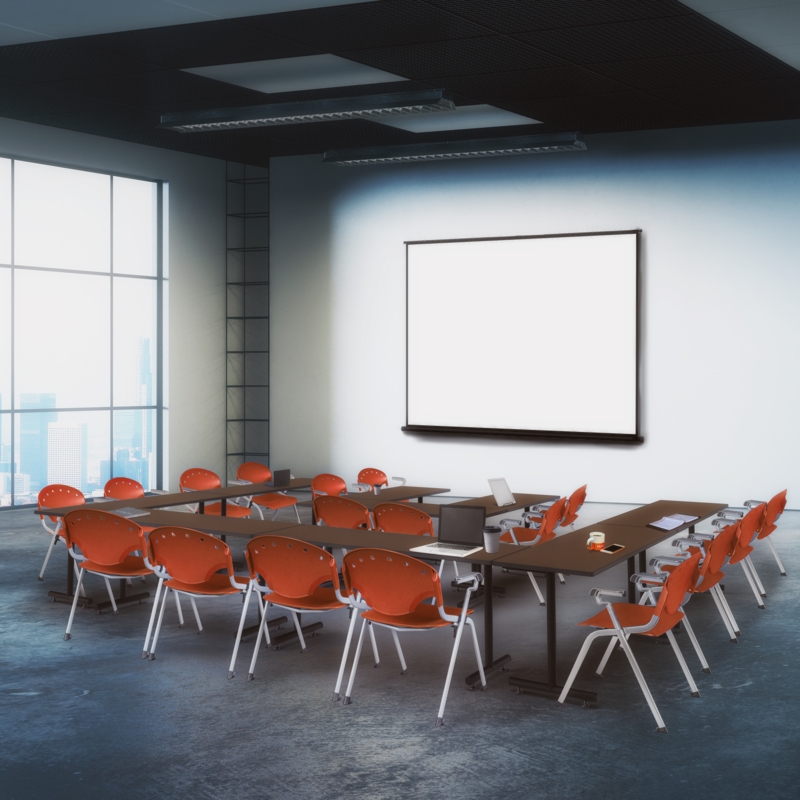 Regency Rico Classroom Training Stack Chair with Arms - Red (11 Pack)