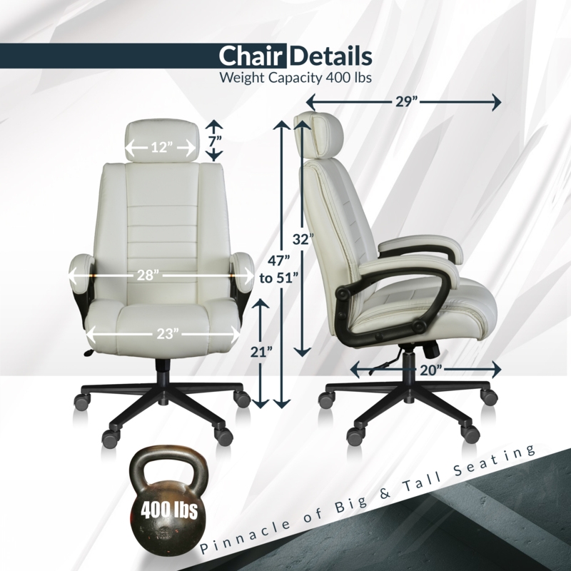 Regency DuraForce Big & Tall Ergonomic Executive Office Chair - Cream