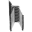 Regency Rico Classroom Training Mobile Stack Chair Armless - Black (11 Pack)