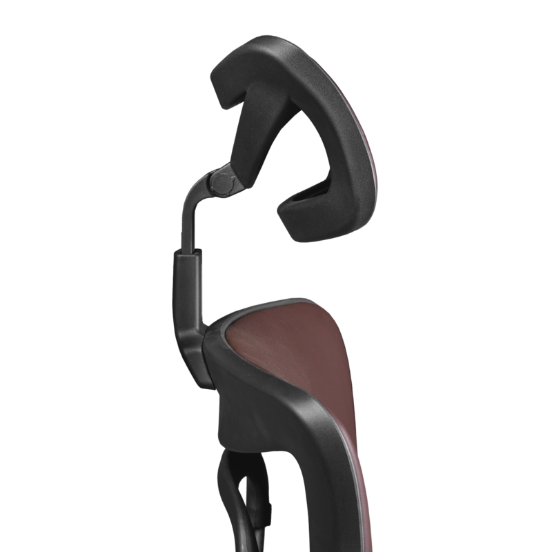 Omega Ergonomic Leather Executive Office Chair with Headrest/Adjustable Lumbar Support - Chocolate
